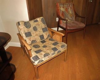 Mid-Century Asian Influence Lounge Chair
