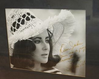 Signed Photos of Liz Taylor with a personal inscription to John Cambouris. $950