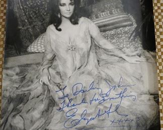 Signed Photos of Liz Taylor with a personal inscription to John Cambouris. $950