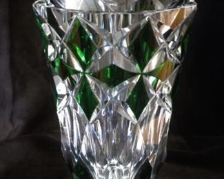 Spectacular Art Deco Crystal Vase by St. Louis - $1350