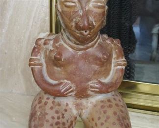 Pre-Columbian Kneeling Figure - authenticating