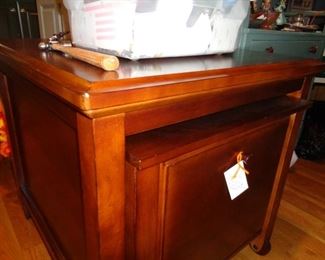 pair of these file cabinets on rollers