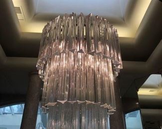 Murano Glass Triendo Sconces - there are 2 available and parts for one more! (Just missing 3 prisms) $1200