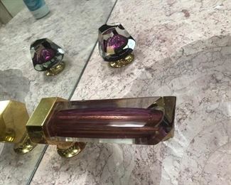 Faucet and 2 knobs $500 24 K Gold plated
