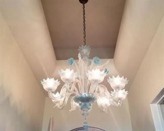 Murano Glass 34 X 36" Blown Glass Chandelier $1500 (I am sorry - I thought it was sold!  But it's available) 