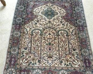 Yuksel Pure Silk Turkish unidirectional prayer rug