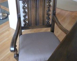 Captian's chair and 5 side chairs for dining table