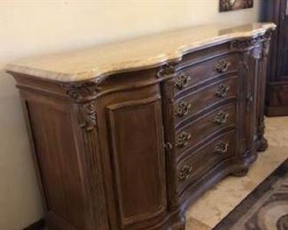 Bernhardt French Faux Stained Dining Room Buffet
