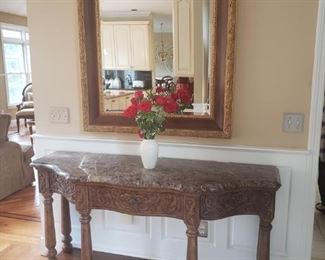 BERNHARDT ENTRANCE TABLE WITH MIRROR