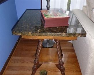 Marble Top Library Table