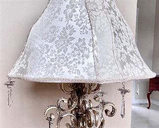 Lamp shade, crystal accents lamp floor lamp