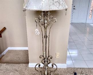 Lamp shade, crystal accents lamp floor lamp
