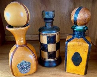 Leather decanters