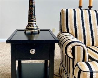 Side table, end table, lamp