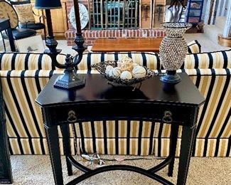 black table accent table sofa table console table