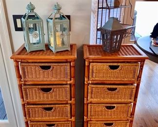 Bamboo rattan organizers