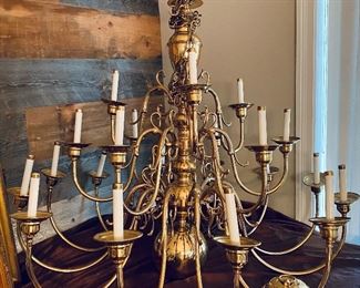 large brass chandelier 