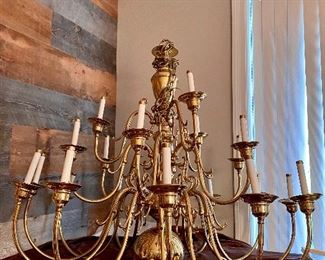 brass chandelier light fixture