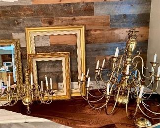 Brass chandeliers 