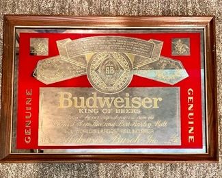 Beer advertising mirror bar mirror