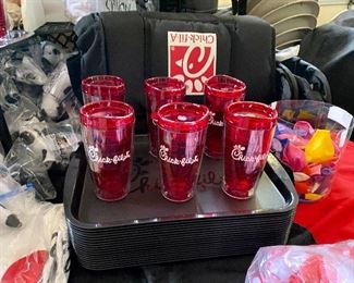 cups and trays