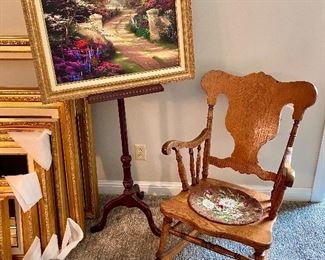Thomas Kinkade needlepoint rocker 