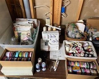 craft supplies sewing machine sewing patterns ribbon 