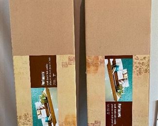 NEW Pier One teak wood bath tub caddy trays