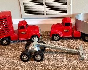 Vintage toy trucks 