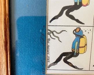 scuba diving art 