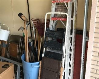 Ladders Rakes Hoes 
