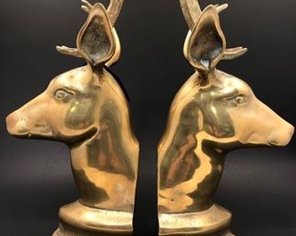 Brass Elk bookends