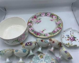 Porcelain Trifle, Pedestal Bowls, Rose Platter