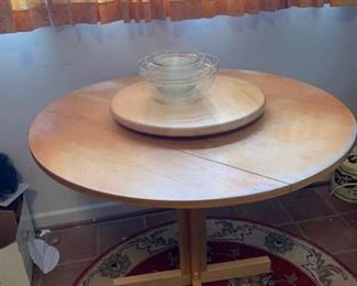 Round Table, Lazy Susan, Set of Bowls