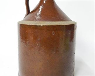 Primitive Stoneware Chicken Waterer Clay Top, resembles a jug but there is no bottom to it because it went sideways for chicken feed. 10 1/2". $15