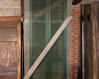 Antique victorian doors with original shutters.  3 available.  Rare to find in this condition 40.75" w x 8" d x 117" high $425 Each