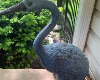 Wonderful old iron pelican in lovely blue patina. Measures approximately 15" - $45