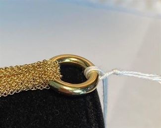 Tiffany & Co 18K (750) Gold Heart Toggle Bracelet,
7” long, 25.8grams, includes Tiffany box & pouch	      Asking   $2500