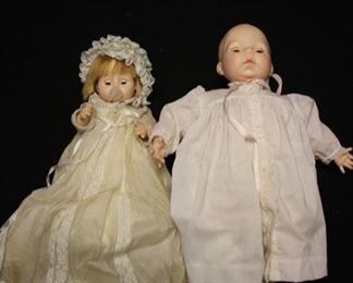 Madame Alexander Doll Lot includes:*				$500

“Marie Antoinette” #2248 w/box, 21”
“Elise” Bride, approx 17”
2 Little Women, Marme” & “Meg”, approx 10”
“Molly” & “Heidi”, approx 12”
Portraits of History – “Napoleon” & “Anthony”, approx 12”
Portraits of Children – “Romeo & Juliet”, “Lucinda” & “Renoir”, approx 12”
Baby Brother & Sister, #4440 & #4445, with their Boxes, approx 13”
“Gone With the Wind”, “Cinderella” & “Sleeping Beauty”, approx 12”
“Sweet Tears” in Christening outfit, approx 13”
“Victoria” cryer?, approx 18”
one small Ginny doll
