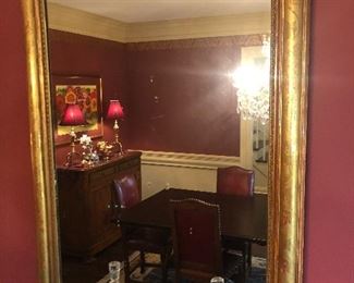 25% 0ff now $670 was $895 19th Century French Louis Philippe Mirror  Antiques on Old Plank Road  H 59 in. x W 38 in.
