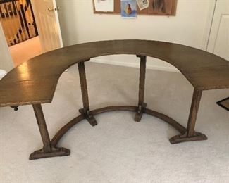 25% off now $260 was $345  Vintage Simi-Circular Desk
Made in England    H 29 in. x W 62 in. x D 15 in.