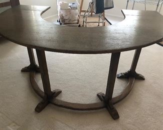 25% off now $260 was $345  Vintage Simi-Circular Desk
Made in England    H 29 in. x W 62 in. x D 15 in.