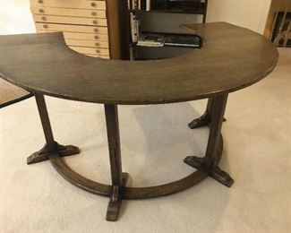 25% off now $260 was $345  Vintage Simi-Circular Desk
Made in England    H 29 in. x W 62 in. x D 15 in.
