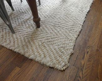 Natural Jute Rug with felt pad (some wear and tear)