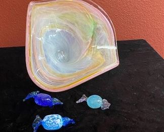 020 Glass Bowl and Glass Candy 