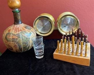 022 Clock, Barometer, Pencil Chess Set and More 