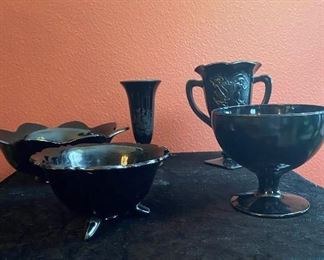 024 Black Depression Glass 