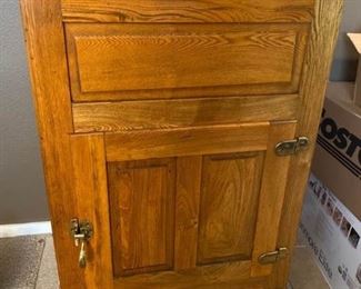 044 Antique Oak Ice Box 
