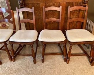 104 Six Cherry Wood Dining Room Chairs 