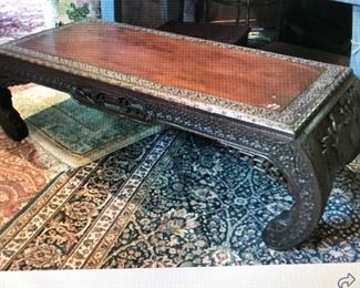 Chinese Carved Low Table $245.00 (item located in storage, please contact if interested and we will arrange for the item to be on-site the day of the sale)